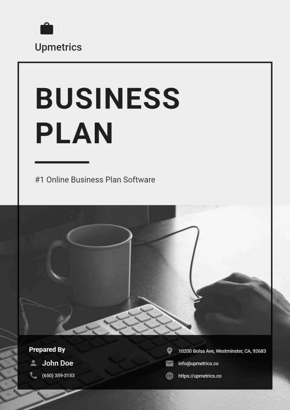 the cover page a business plan should contain