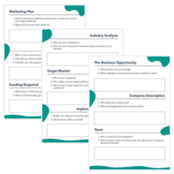 One Page Business Plan Template Header